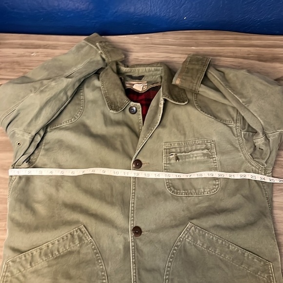 L.L. BEAN CHORE COAT MENS MED/LARGE GREEN - Picture 16 of 17